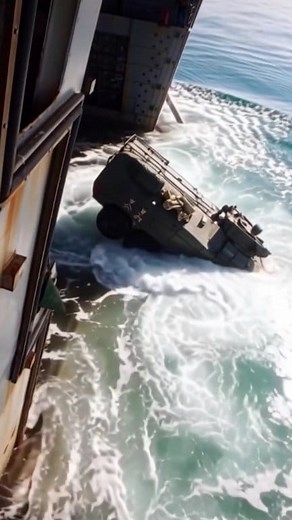 The Heroic Moment an Amphibian Plunges Into the Sea #usa | Aviation Plane