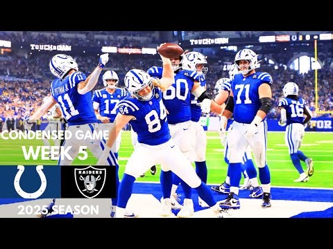Colts vs Raiders 2025 Week 5 Condensed Game | NFL Highlights