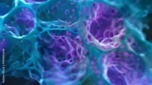 A detailed image of centrioles responsible for cellular division forming a symmetrical pattern within the cell. . AI generation.