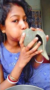 Made a clay conch shell and played it ✨ #craft #art #artwork #clayart #handmade #shortvideo