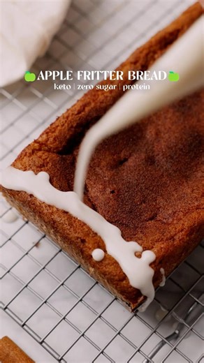 Keto Apple Fritter Bread | Made with Keto Chow #lowcarbbread