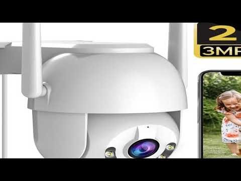 JOOAN 2K 3MP Wifi IP Camera Outdoor Wired Security Surveillance Camera 5X Digital Zoom Auto