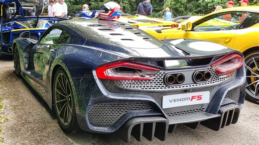 Hennessey Venom F5 unleashed at full speed