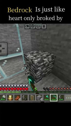 Bedrock is Like a Heart… It Only Breaks by Cheating 😳 | Minecraft Shorts