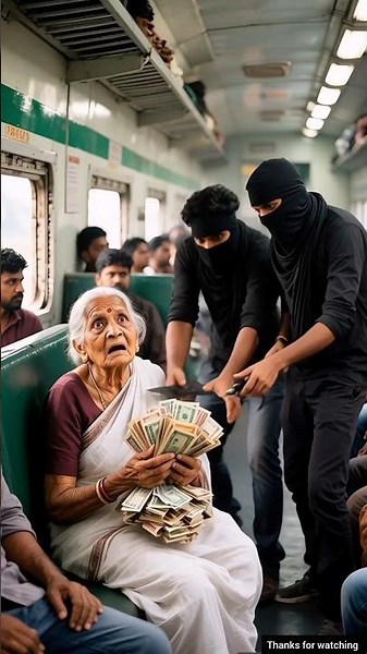 चोर ने दादी का पैसा चुरा लिया।