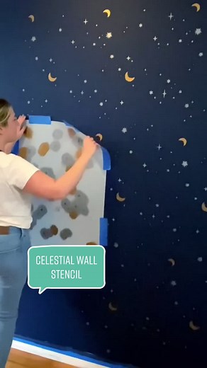 Celestial Wall Stencil DIY | Star Painting Tutorial