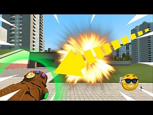 destruyendo enemigos usando el guantelete del infinito y otras cosas mas gmod