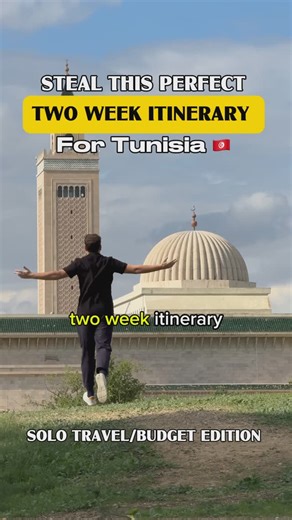 Ben Herskowitz | World Travel 🗺️ on Instagram: "Steal this two week itinerary for the perfect loop around Tunisia 🇹🇳! I made a completely free in depth guide on exactly where to stay, what do to do and how to get around using public transport! Just comment “Tunisia” and I’ll send it to you! Tunisia is one of the most underrated countries I’ve been too! I spent 14 days solo traveling around this country and there is so much to do! . . . . . . . . Tunisia Travel Guide | Travel Itinerary | Visit
