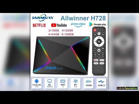 R69 plus Voice Control 8K Ultra HD TV Box Octa Core Allwinner H728 Supports Netflix WIFI 6 Set Top