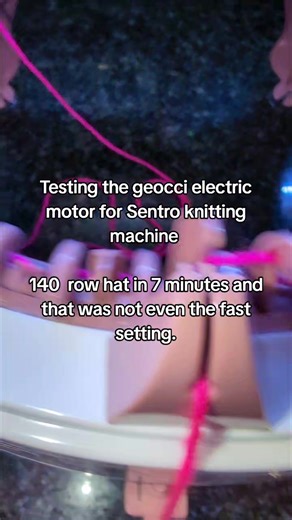 Probando el motor eléctrico Geocci para máquina de tejer