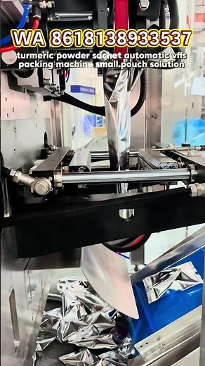 auto sachet packing machine for turmeric & spice powder 10g–50g vffs small pouch filler. #machine