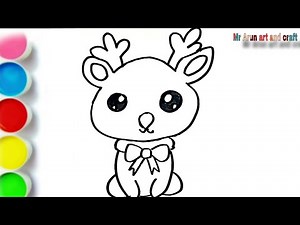 🎄🦌 How to Draw a Cute Christmas Reindeer | Easy Step-by-Step for Kids