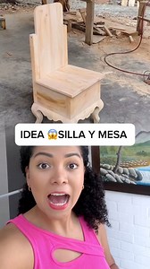 idea de carpintería para fabricar silla que sirve como mesa de planchar #hacks #tips #trucos #lifehacks #reelsvideoシ #reelschallenge #viralreelsシ | Yoliana Gamboa Actriz