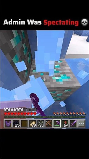 The Admin Was Spectating ☠️💀 | Minecraft #minecraft #shorts