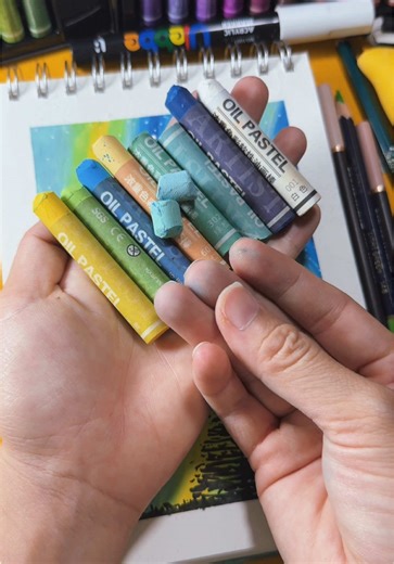 Sáp dầu vẫn là một thứ gì đó hay ho 🎀 #yexitovidame #coloring #drawing #oilpastel #softoilpastel