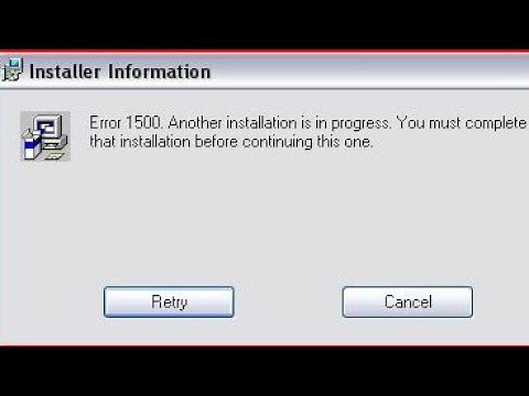 error 1500 another installation is in progress windows 10 | another installation is in progress