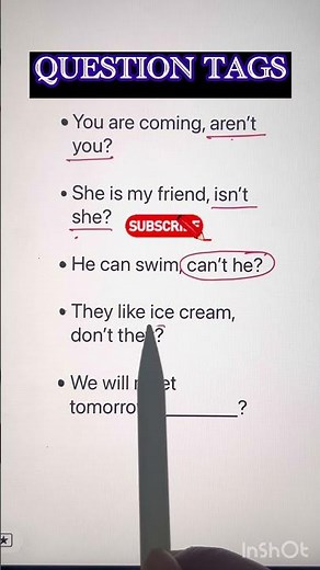 Find the Question Tag. Question Tags in English: Aren’t You, Isn’t She & More