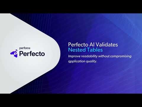 Test the Untestable With Perfecto AI: Nested Tables