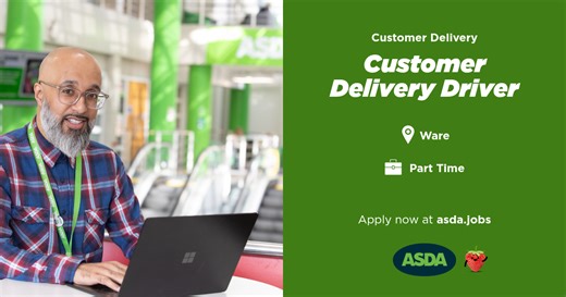 Asda Jobs | Vacancy: Customer Delivery Driver, Ware