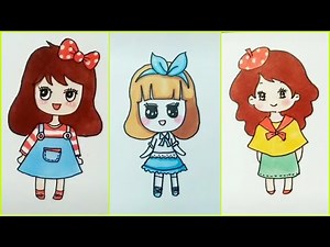 Vẽ hình chibi cute đáng yêu, vẽ tranh dễ thương | Cute drawing #49