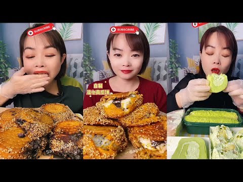[ASMR] Chinese Eating Dessert Cream Cake, Cupcake || Eating Sounds