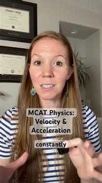 Understand the difference between velocity and acceleration without confusion #mcat #premed #physics