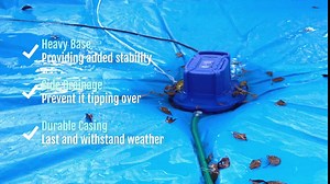 JANZ 1/3 HP Automatic Swimming Pool Cover Pump, 2500 GPH, Includes 25ft Drainage Hose and Positioning Rope