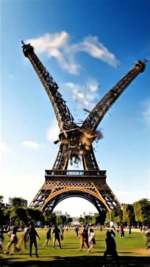 Historic Landmark DESTROYED – Eiffel Tower Collapse Simulation