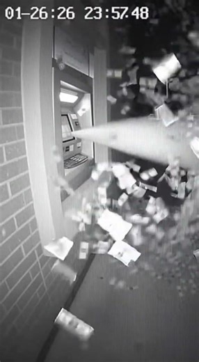 ATM Explodes Cash Everywhere!
