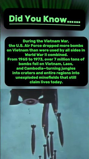 Did You Know the Vietnam War Used More Bombs Than WWII? | #warbytes #history #didyouknow