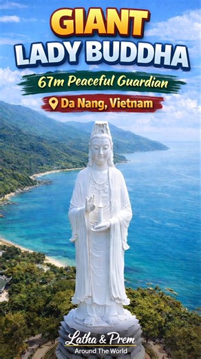 Lady Buddha Da Nang 🙏 | 67m Tall Guardian of Vietnam’s Coast 🇻🇳 #shorts #ytshorts
