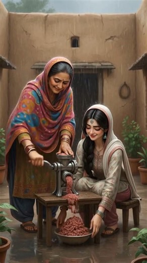 Aj Saas Or Husband k Liye Shami kabab bnaye #ghibli #ghibliart #villagelife #villagevlog #aibooster