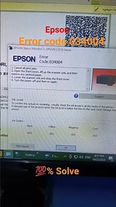 Epson error code 034004 Solve #epsonprinter #epson #errocode034004 #errorproblem #epsonprinter