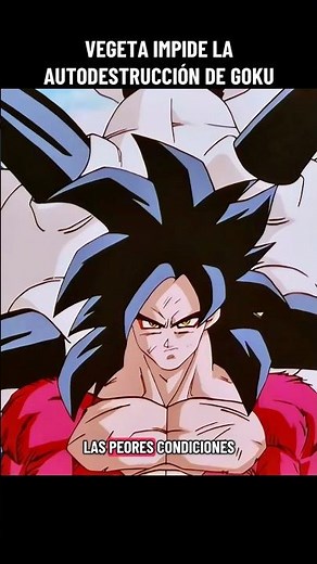 Goku usa la autodestrucción de Vegeta #dragonball #dragonballsuper #goku #dbs #dbgt
