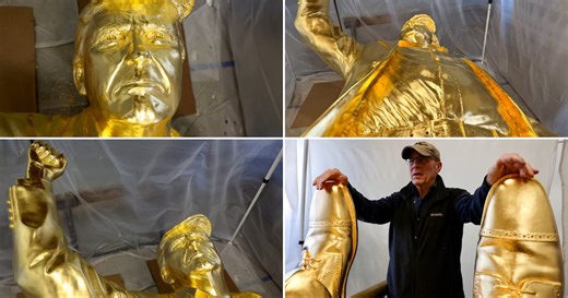 Giant Gold Trump Statue Held Hostage in Fight Over Cash