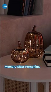 HSN Today's Special | Remote Operated - August & Leo Illuminated Mercury Glass Pumpkins