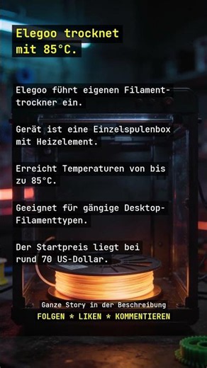 Elegoo Filamenttrockner: Analyse eines Marktneuankömmlings