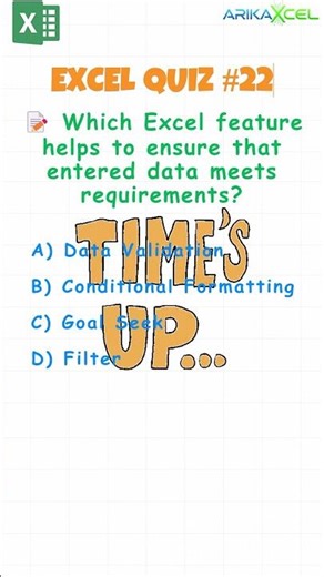 Excel Quiz Challenge # 22 | Multiple Choice Questions | Tips & Tricks | Excel Test | #excel #Shorts