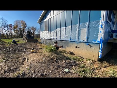 Painting the Concrete Foundation