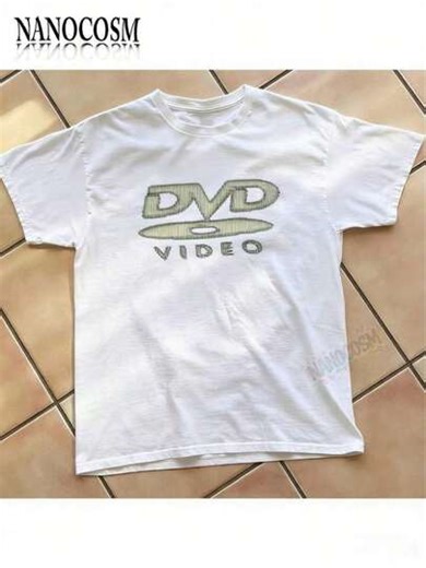 [100% Cotton] DVD Video Nostalgic Green Logo, Vintage Gaming Print T-Shirt, 2000s Aesthetic, Retro Good Shirts, Casual Round Neck Short Sleeve Pullover Tops For Spring / Summer / Fall -Unisex Women & Men's Campus Daily Wear,Summer Outfits For Women,Vacation Outfits Women,Summer Clothes,Spring Outfits For Women,Summer Tops,Festival Outfits,Easter Outfit Women | SHEIN