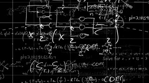 Animating mathematical equations and diagrams over black background | Premium Stock Video Footage