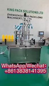 2.1K views · 47 reactions | Automatic Straight Line Food Beverage Daily Cosmetics Pesticide Liquid Filling Machine This series of liquid filling machine for daily chemical,food,oil,medicine,pesticides and other industries,can be filled with different types of liquid products. If interested, add me or click the button below to quickly contact me via WhatsApp/Wechat WhatsApp/Wechat：+8613838141395 E-mail：abby@kingpacksolutions.com | KING PACK Solutions Limited | Facebook