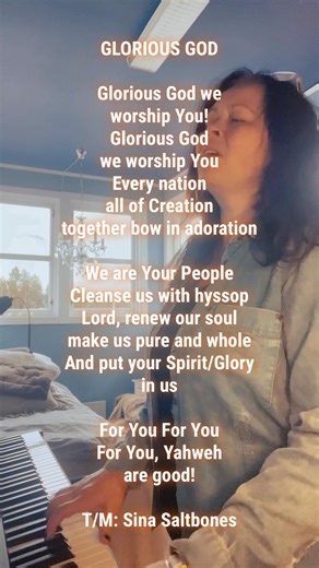 GLORIOUS GOD New Worship Song, feel free to use | Sina Saltbones