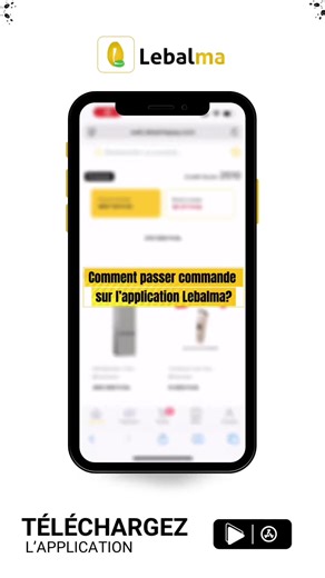 Dans cette vidéo, nous vous montrons comment passer une commande sur l’application Lebalma en toute simplicité. Étape 1 : Téléchargez l’application Lebalma et ouvrez-la. Étape 2 : Faites défiler l’application, choisissez le produit qui vous plaît et cliquez dessus. Étape 3 : Passez votre commande en sélectionnant le mode de paiement : cash ou par tranches, puis confirmez. Étape 4 : Ajoutez votre zone de livraison et confirmez avec l’opérateur selon le moyen de paiement utilisé (Wave, Orange Mone