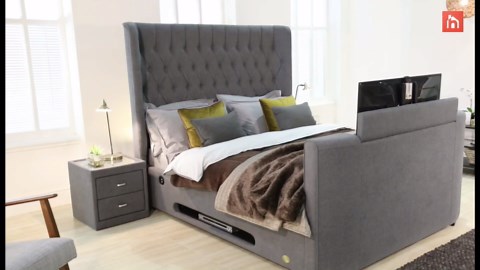 Modern Bed with Built-in TV