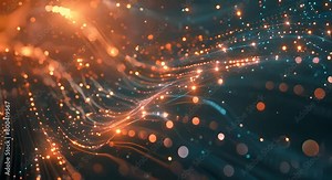 Colorful explosion background with connected line and dots, wave flow. Abstract graphic background explosion. Expansion of life illustration. digital technology flowing lines motion background.