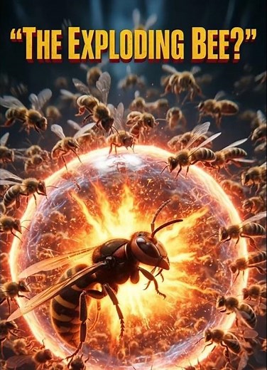 The Bee That Explodes to Protect Its Hive! 💥🐝 #Shorts