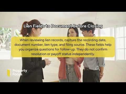 Pre Closing Lien Checklist for Florida Buyers & Sellers