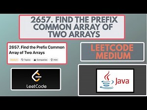 Leetcode | 2657. Find the Prefix Common Array of Two Arrays | Medium | Java