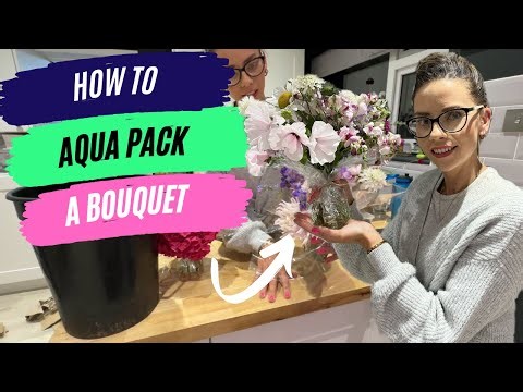 How To Aqua Pack A Floral Bouquet - Gift Wrapping Homegrown Flowers